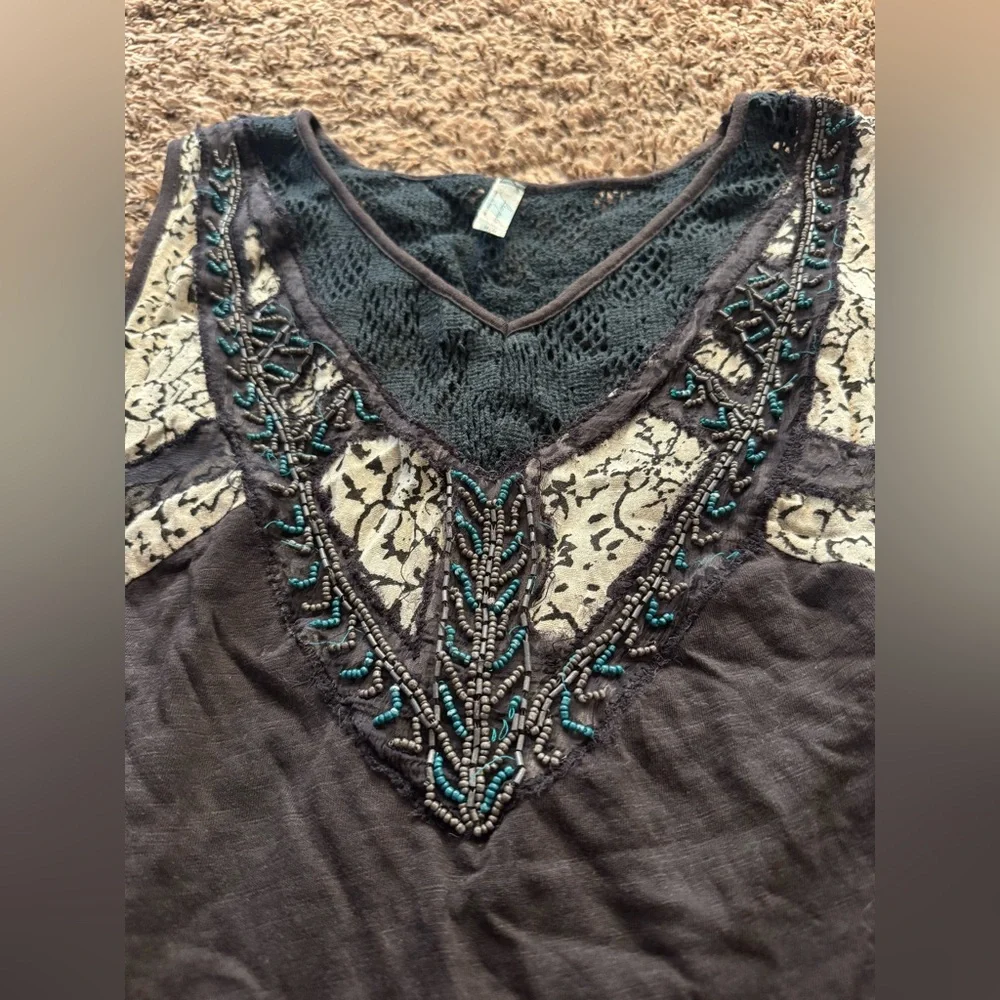 Free People Sahara Wrapped Crochet Beaded Tank Top - Picture 6 of 10